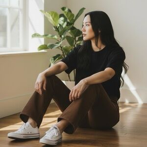 🌻Brown corduroy flared pants